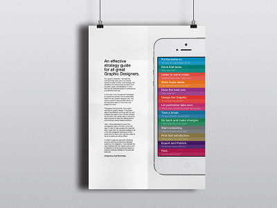 Time Strategy Guide for Designers | iOS App Mockup app colour creativity font ios iphone mockup poster productivity strategy time type