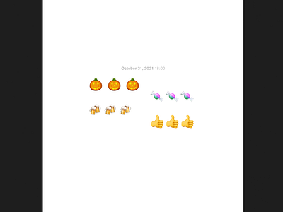 Happy Halloween | Illustration Poster chat conversation emojis graphics halloween illustration messages minimal poster simple