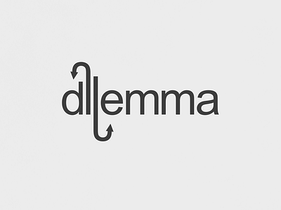 Dilemma | Typographical Poster arial graphics minimal poster sans serif shapes simple text typography word