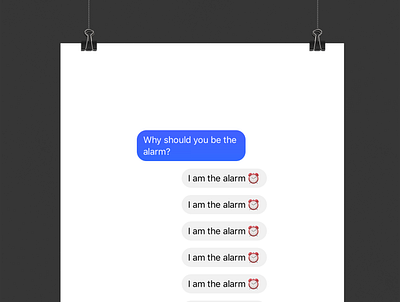 I Am The Alarm | Typographical Poster alarm funny graphics humour messages poster simple text typography words