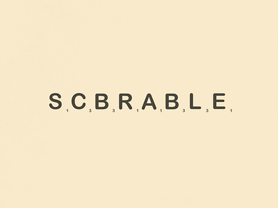 Scrabble | Typographical Poster game graphics minimal poster sans serif scrabble simple text typography word
