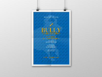 Bully 'Canis Canem Edit' | Typographical Posters blue green mockup pink poster skateboard slingshot soccer text typography videogame yellow