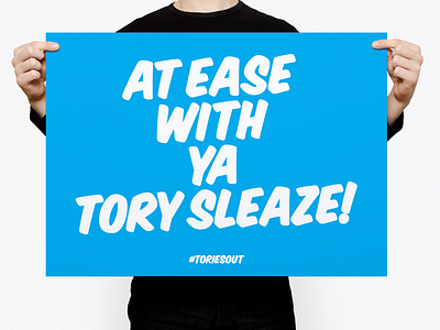 Tory Sleaze | Typographical Poster graphics party politics poster sans serif scandal simple sleaze text typography