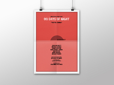 Minimalistic Movie & T.V Posters | 30 Days of Night advertising colour film font minimal movie promotional shapes simplicity style television text