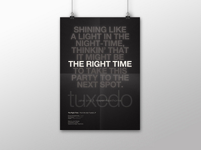 Tuxedo Album | Typographical Lyrics black font funk glow helvetica lyrics music retro simple type typography yellow