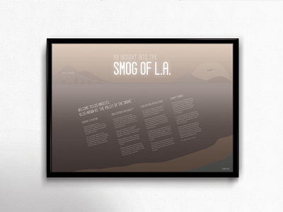 The Smog of Los Angeles | Information Graphic city colour effects font icons information pollution style swiss text typography vectors