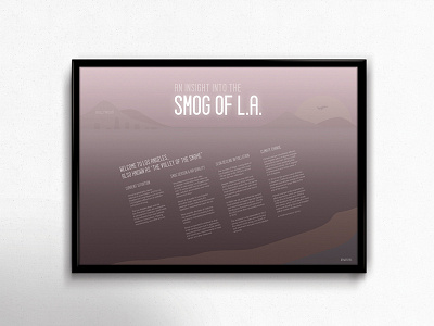 The Smog of Los Angeles | Information Graphic city colour effects font icons information pollution style swiss text typography vectors