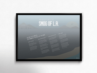 The Smog of Los Angeles | Information Graphic city colour effects font icons information pollution style swiss text typography vectors