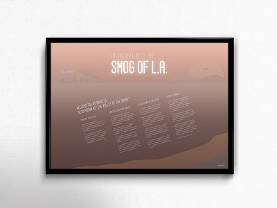 The Smog of Los Angeles | Information Graphic city colour effects font icons information pollution style swiss text typography vectors