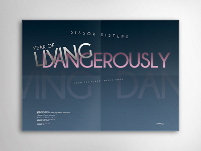 Scissor Sisters | Typographical Lyrics albums font gradient illustration layout lyrics minimal music poster simple text typography