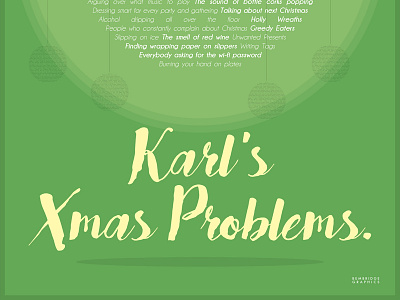 Karl's Xmas Problems | Typographical Posters anger christmas colour decorations font hate holiday lists season style text type