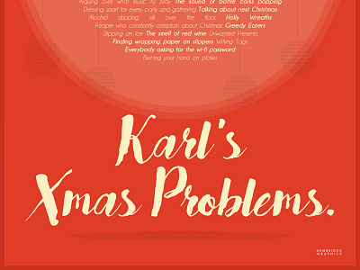 Karl's Xmas Problems | Typographical Posters anger christmas colour decorations font hate holiday lists season style text type