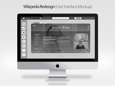 Wikipedia Redesign | User Interface Mockup application colour font layout mockup new redesign style ui web website wikipedia