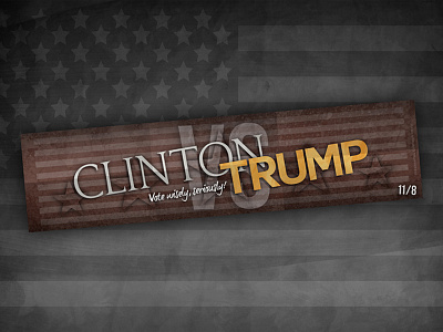 Clinton vs Trump Campaign Banners | Typographical Project america banner campaign clinton fight fonts illustration message president style trump typography