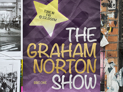 The Graham Norton Show | Typographical Poster advert font humour illustration mockup poster promotion show simple style television typography