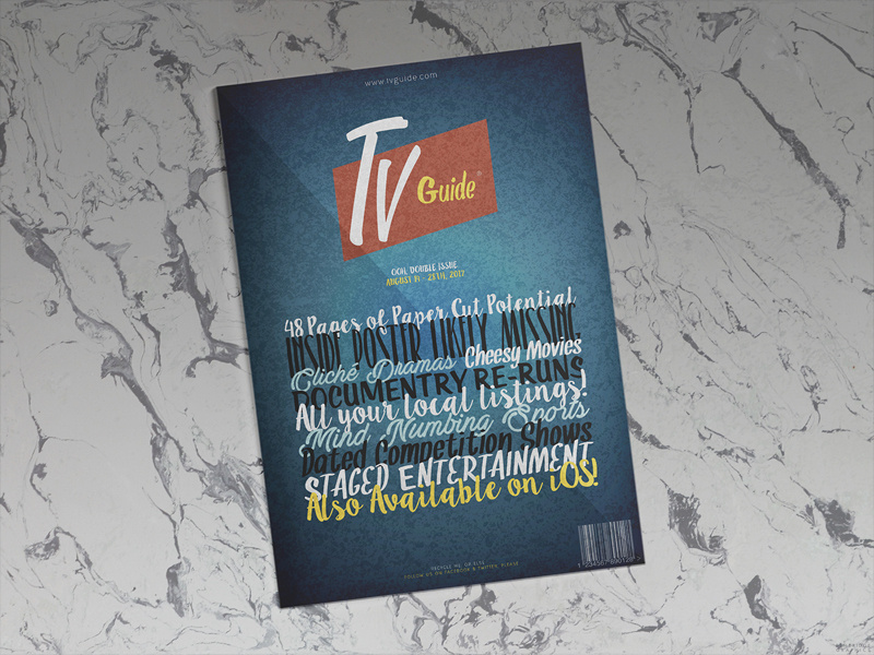 Andy Smith Inspired TV Guide | Layout Design by Karl Bembridge on Dribbble