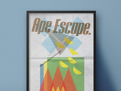 Ape Escape | Printing Press Poster childhood colours graphics japanese minimal platform poster sanserif shapes simple typography videogame