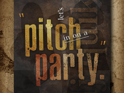 'Let's Pitch In On A Party' | Typographical Lyrics gangsta graphics hiphop illustration layout lyrics music poster rap songs textures typography