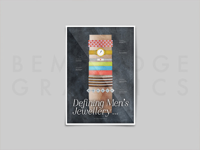 Defining Men's Jewellery | Information Graphic accessories fashion graphic humour illustration information jewellery minimal poster simple style typography