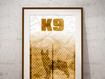 K9 Movie Poster | Typographical Project action dog effects graphics illustration minimal movie police poster redesign simple typography