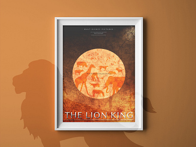 The Lion King | Minimalistic Illustration Poster animated cartoon graphics illustration lionking minimal movie poster shapes simple style typography