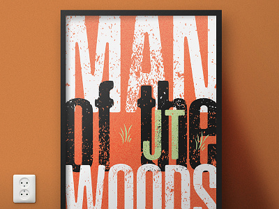Man of the Woods (JT) | Typographical Project album america country funk graphics illustration music rb simple single song text