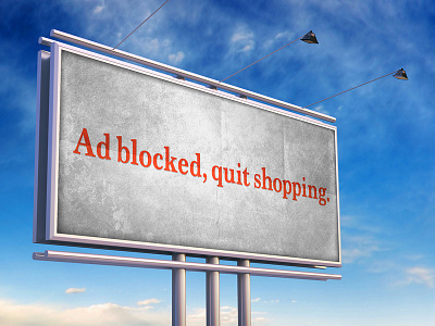 Ad Blocker | Typographical Billboard Parody