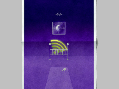 Goodnight Wi-Fi | Illustration Poster funny graphics humour illustration internet minimal night parody poster simple typography wifi