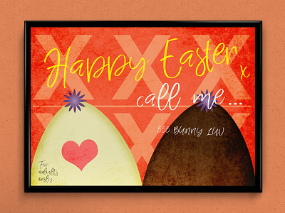 "Happy Easter, call me..." | Typographical Poster