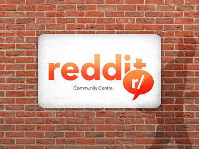 Reddit 'Community Centre' Logo | Typography Project community graphics identity illustration logotype news parody reddit sign simple socialmedia typography