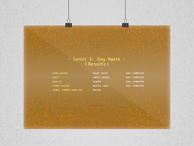 Level 1: Say Again (Game Results) | Typography Project