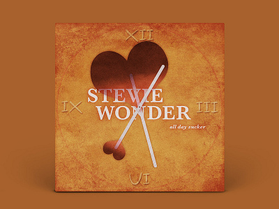Stevie Wonder 'All Day Sucker' | Vinyl Sleeve Design funk graphics illustration minimal music record simple sleeve song soul typography vinyl
