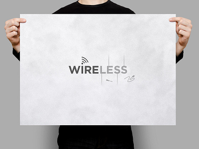 Wireless | Typographical Poster funny graphics humour illustration minimal signal simple technology tools troubleshooting typography wireless