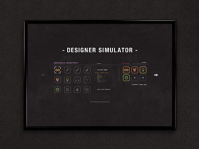 Designer Simulator (Inventory Menu) | Typography Poster