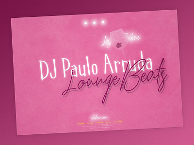 DJ Paulo Arruda 'LoungeBeats' | Typographical Poster alcohol dj drinking graphics illustration lounge mixtape music simple song typography
