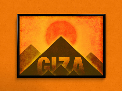 Giza | Illustration Poster egypt empire graphics history illustration minimal poster shapes simple typography