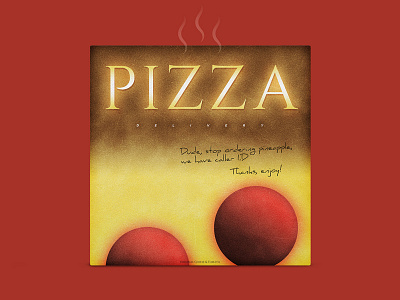 Pizza Packaging 'Nagaoka Style' | Typographical Project 80s delivery funny graphics humour illustration japan parody pizza typography