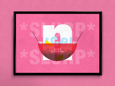 Nice! Ultra-Slurp Bowl | Typographical Project​​​​​ beverage drink drinking funny graphics humour minimal poster simple typography