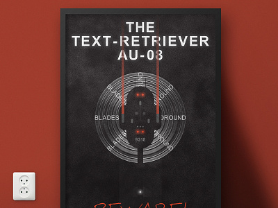 Text-Retriever AU-08 Helicopter | Typographical Poster