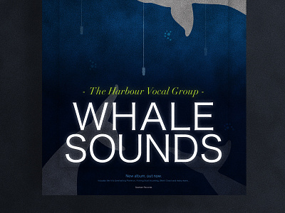 Whale Sounds 'Album Poster' | Typography Project funny graphics humour illustration minimal ocean poster sea simple typography