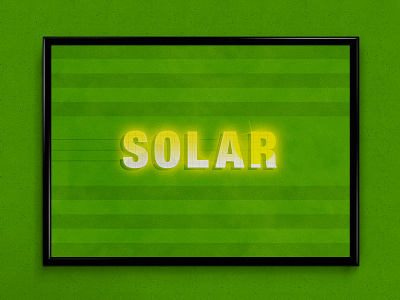 Solar | Typographical Project electricity energy graphics illustration minimal shapes simple solar panels technology typography