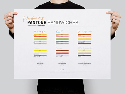 Pantone Sandwiches | Typographical Poster colours food graphics humour minimal pantone sandwiches shapes simple typography