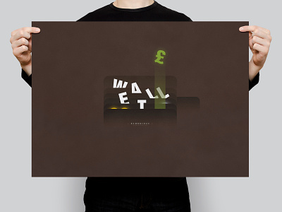 Wallet | Typographical Poster coin currency illustration minimal money shapes simple sterling typography wallet
