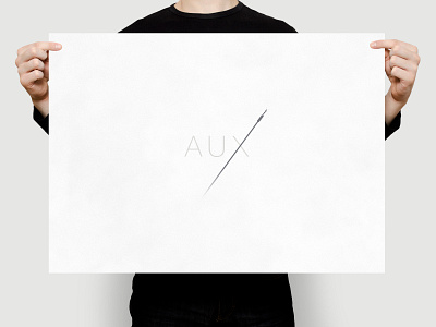 AUX | Typographical Poster audio aux cable graphics illustration minimal narrative poster simple sound