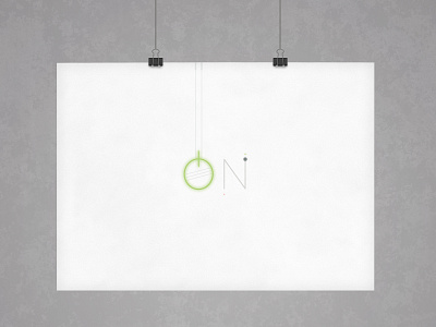 On Light | Typographical Poster electric graphics minimal on poster power shapes simple switch wire