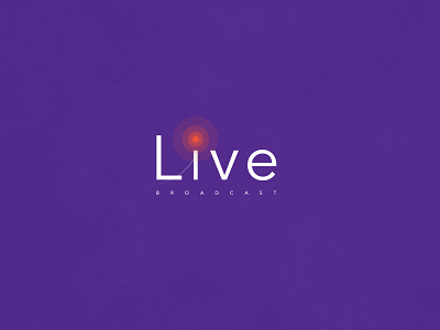 Live Broadcasting | Typographical Poster broadcast design graphics live logotype minimal narrative simple stream typography