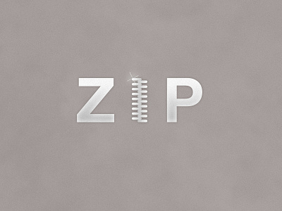 Zip | Typographical Poster graphics literal minimal narrative poster shapes simple typography word zip