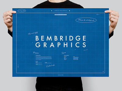 Bembridge Graphics (Blueprints) | Typographical Poster blueprints document graphics humour identity information minimal simple text typography