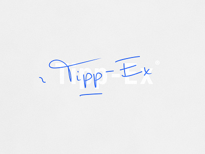 Tipp-Ex | Typographical Poster error graphics humour literal minimal narrative poster simple typography word