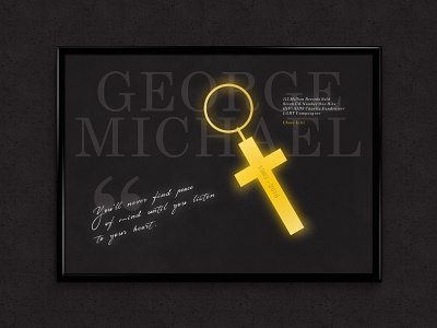 George Michael | Typographical Poster georgemichael graphics illustration minimal poster simple singer song tribute typography